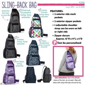 Thirty-One Sling-back backpack
